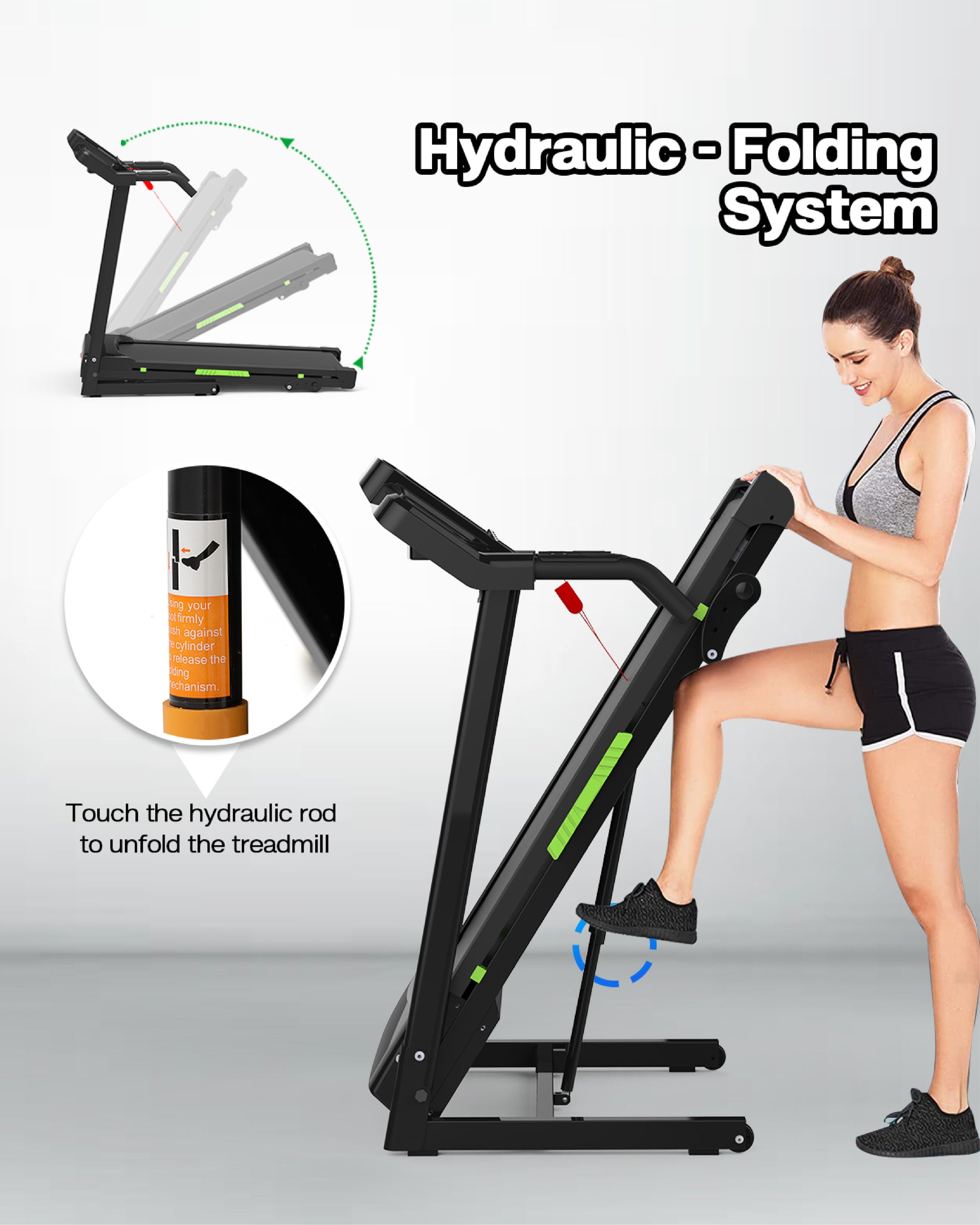 Folding Treadmill, 3.5HP Portable Treadmill with Manual Incline & 12 Preset Programs for Running Walking Exercise NestCrafty