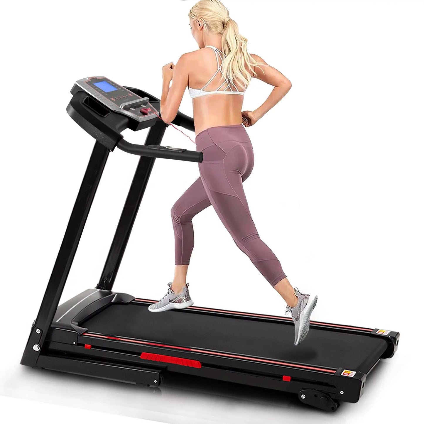 3.5HP Folding Incline Treadmill with 330 LB Capacity 15 Preset Programs MP3 Electric Walking Treadmill Machine For Home NestCrafty