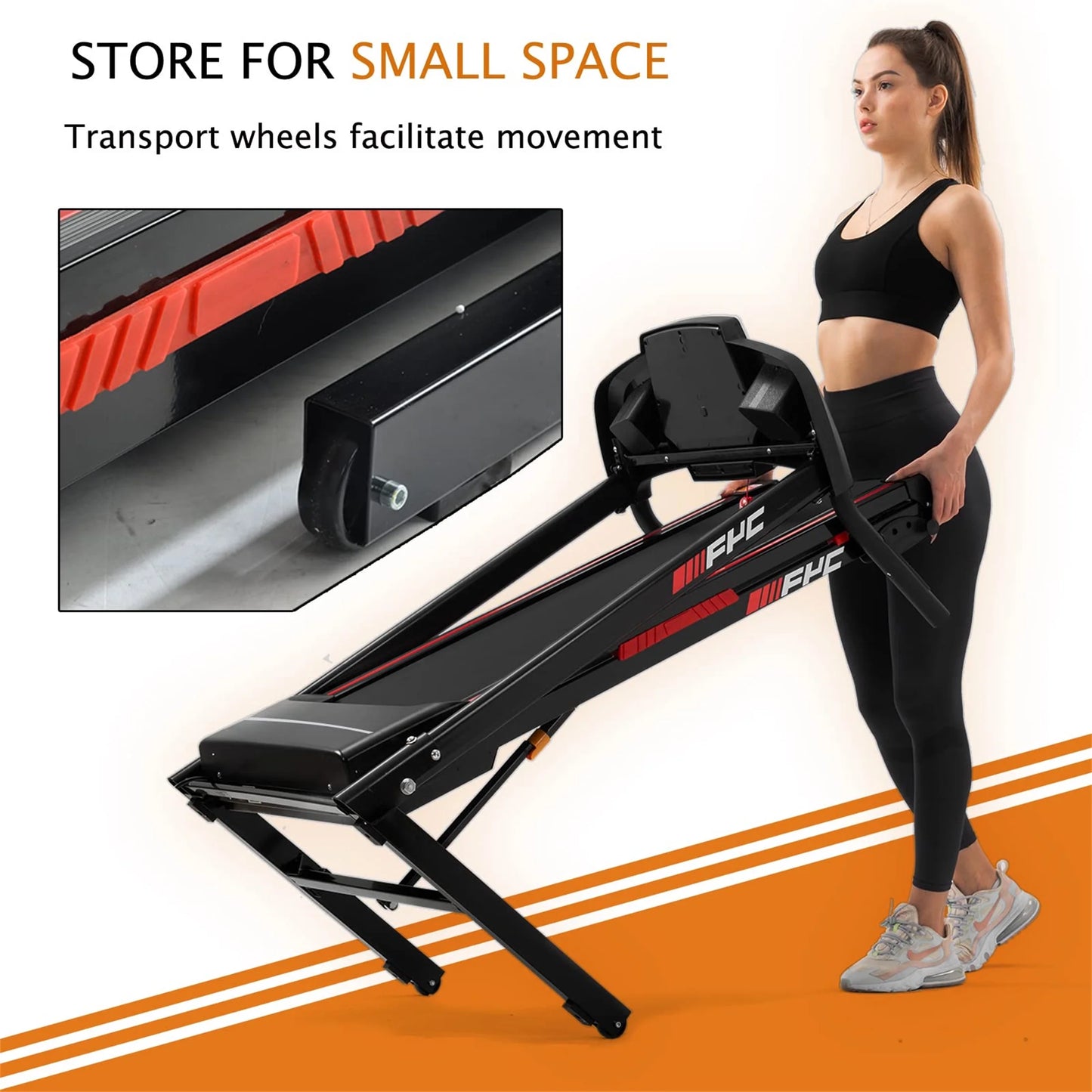 3.5HP Folding Incline Treadmill with 330 LB Capacity 15 Preset Programs MP3 Electric Walking Treadmill Machine For Home NestCrafty